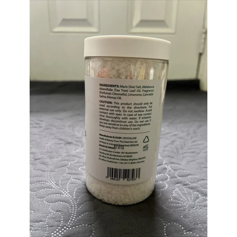Natural Therapy Pure Hemp + Tea Tree Spa Soak Mineral Bath Salts (37oz) Wellness